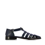 Strappy Leather Sandals -blue
