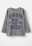 Cotton On Long Sleeve Jonny Tee - Night Sky Marle slam Dunk Basketball