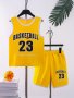 2PCS Boys Breathable Sports Basketball Jersey Set Casual Basketball Letter Print Sleeveless Vest&shorts Tank Tops And Shorts For Training Competition