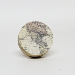 NA0100 Printed Wooden Knob Vintage Maps