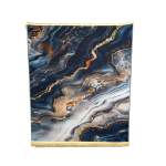 1.5 X 2M 3D Marble Design Carpet Black & Gold