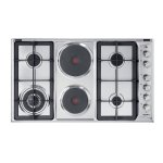 ELBA 90CM 4 Burner Gas With 2 Plate Electric Hob Stainless Steel – 02 EE95420XD