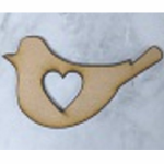 Wood Bird With Heart