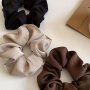 3pcs Hair Scrunchies Solid Color Hair Ties Simple Style Hair Ropes Elegant Hair Ties Hair Ropes For Women Female Ponytail Holder Hair Ties