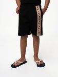 Polo Boys Preston Printed Short In Black - Black 13 To 14