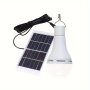 1PC LED Solar Lamp Bulb Portable Solar Garden Hanging Light For Outdoor Hiking Fishing Emergency Lighting