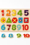 Wooden Push-in Numbers Board
