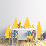 Mountain Range Wall Sticker - Yellow