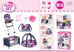 Travel Bed Set 9 In 1 Blue pink