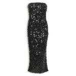 Black Sequins Boobtube Maxi Dress