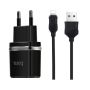 Hoco Dual USB Lightning Wall Charger - C12 Black