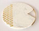 Marble Board With Brass Inserts handles – 31CM