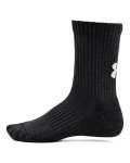 Kids' Ua Core Crew Socks 3-PACK - Black Ylg