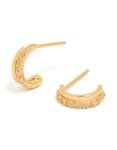 Goldair Gold Plated Sterling Silver Cubic Zirconia Double Hoop Huggie Earrings