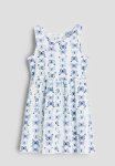 Patterned Cotton Dress - White Butterflies