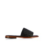 Woven Slip-on Sandals -black