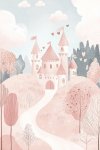 Pink Castle 1 Canvas Print - 600MM X 600MM