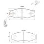 Toyota Kbc Brake Pads Front For Ford Isuzu Mazda Mitsubishi Nissan Opel - Spares Direct