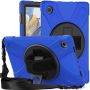 Tuff-Luv Armour Jack Rugged Case Includes Armstrap And Handstrap For The Samsung Galaxy Tab A8 2021 10.5 SM-X205/SM-X200 - Blue