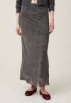 Cotton On Flocking Slip Maxi Skirt - Graphite