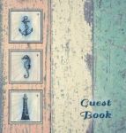 Nautical Guest Book Hardcover Visitors Book Guest Comments Book Vacation Home Guest Book Beach House Guest Book Visitor Comments