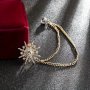 1PC Men's Octagonal Chain Fringe Brooch For Suit Simple Accessories