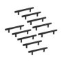 10 Cabinet Handles -round - Matte Black - Matte Black - 150MM