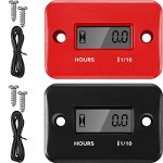 Motorcycle Hour Meter Marine Atv Dirt Bike - Black