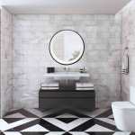 Mirror With Dimmable LED Light Black