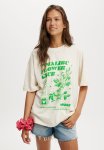 Cotton On The Boxy Graphic Tee - Malibu Flower Club coconut