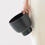 Shing Plinth Planter - Black - 13CM