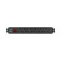 Linkqnet 6-PORT Sa 3-PIN 1.5U Rackmounted Metal Multiplug Pdu