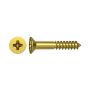 VD80 Woodscrew Countersunk Head Phillips Drive Solid Brass 4X35 - 10 Pieces