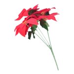 Red 5 Flower Poinsettia Bush 47CM