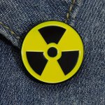 Creative Radiation Symbol Alloy Pins Interesting Metal Cartoon Brooches Jewelry Accessories For Friends