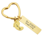 Ella Gold Personalized Keyring Stainless Steel Ready In 3 Days