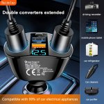 Baideluo Dual-end Conversion Fast Car Charging Adapter Can Charge Multiple Devices At The Same Time With Digital Display Car Cha