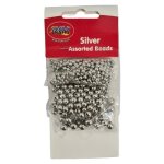 Silver Assorted Beads Set 3 Sizes