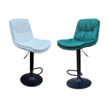 Smte Soft Padded Perla Black Based Bar Stools White With Keychain