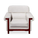 Modern Wooden Accent Arm Chair - White