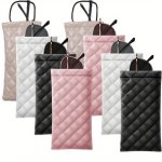 Chic Faux Leather Fashion Glasses Case - Ultra-soft Portable & Stylish With Secure Closure For Women