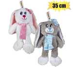 Plush Bunny W scarf 35CM Asstd Marketplace Brits Bros