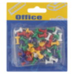 Office Accessories Multicoloured Plastic Push Pins 50-PACK