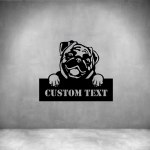 Pugs With Custom Text - 450MM Rust Coat