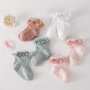 0-6 Months Baby Girls' Lace Ruffled Cute Socks: Cotton Blend Breathable Comfort For Your Little One
