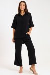 Estella Modest Summer 2 Piece Button Down Slack Suit