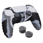 Sparkfox Playstation 5 Silicone Fps Grip Pack Skin And Thumb Caps – Camo Grey
