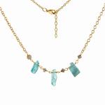 Petra Aqua Calcite Gemstone Necklace - Aqua Calcite