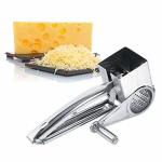 Walfront Stainless Steel Cheese Grater Manual Rotary Cheese Grater Handheld Cheese Cheese Shred Tool