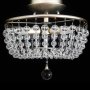 LPC84193 Crystal Basket Ceiling Light Brushed Gold